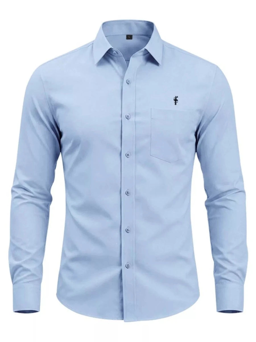 Men's Full Size Slim Fit Button Up Shirt Plus Size - WowStore.live