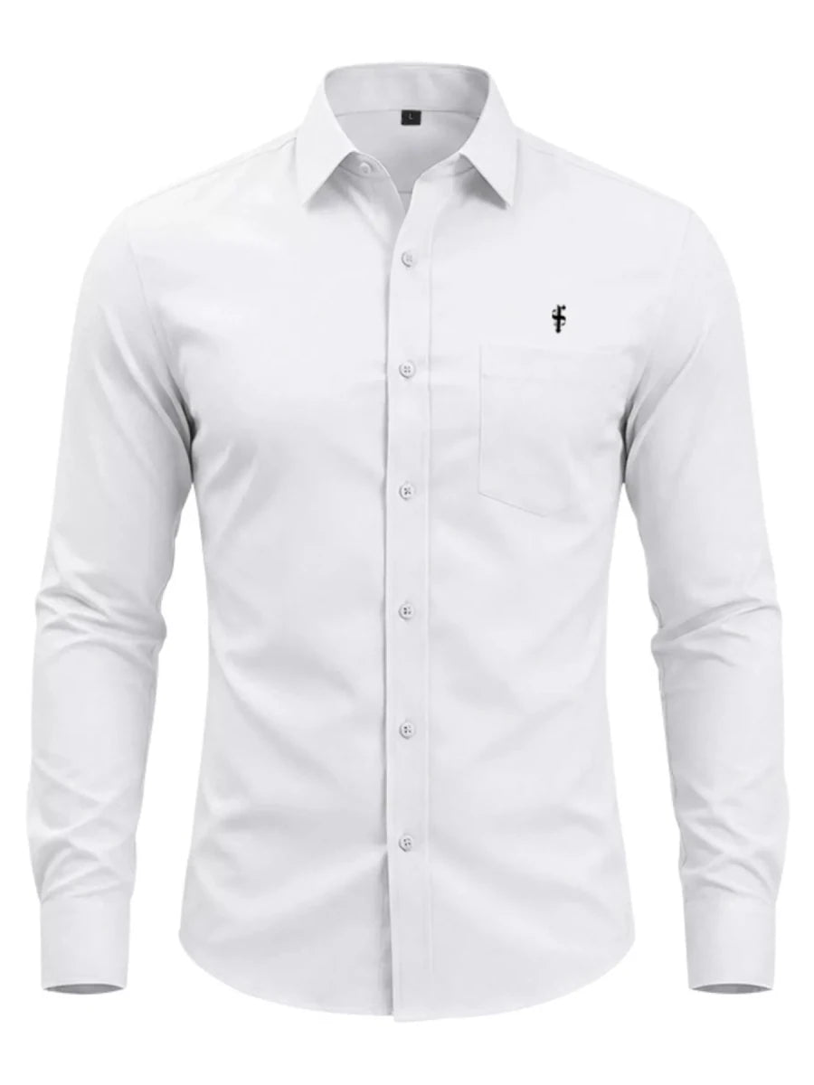 Men's Full Size Slim Fit Button Up Shirt Plus Size - WowStore.live