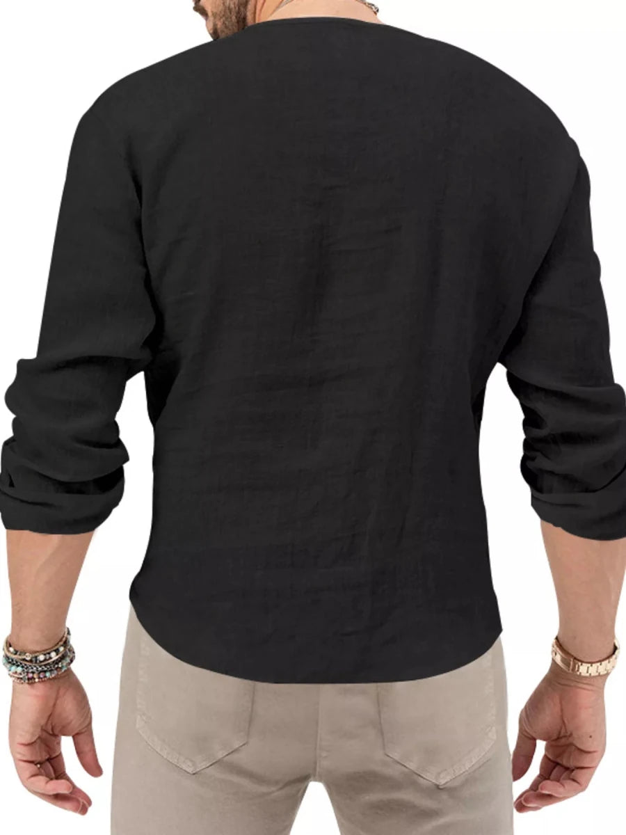 Men's Full Size Slim Fit Long Sleeve Blouse Plus Size - WowStore.live