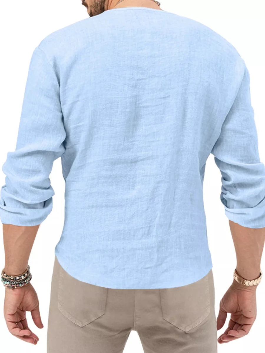 Men's Full Size Slim Fit Long Sleeve Blouse Plus Size - WowStore.live