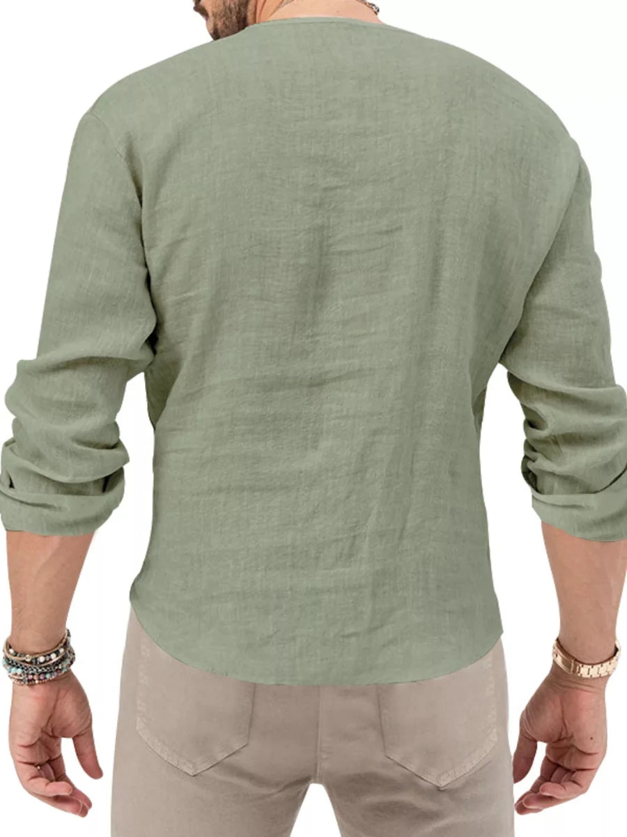 Men's Full Size Slim Fit Long Sleeve Blouse Plus Size - WowStore.live