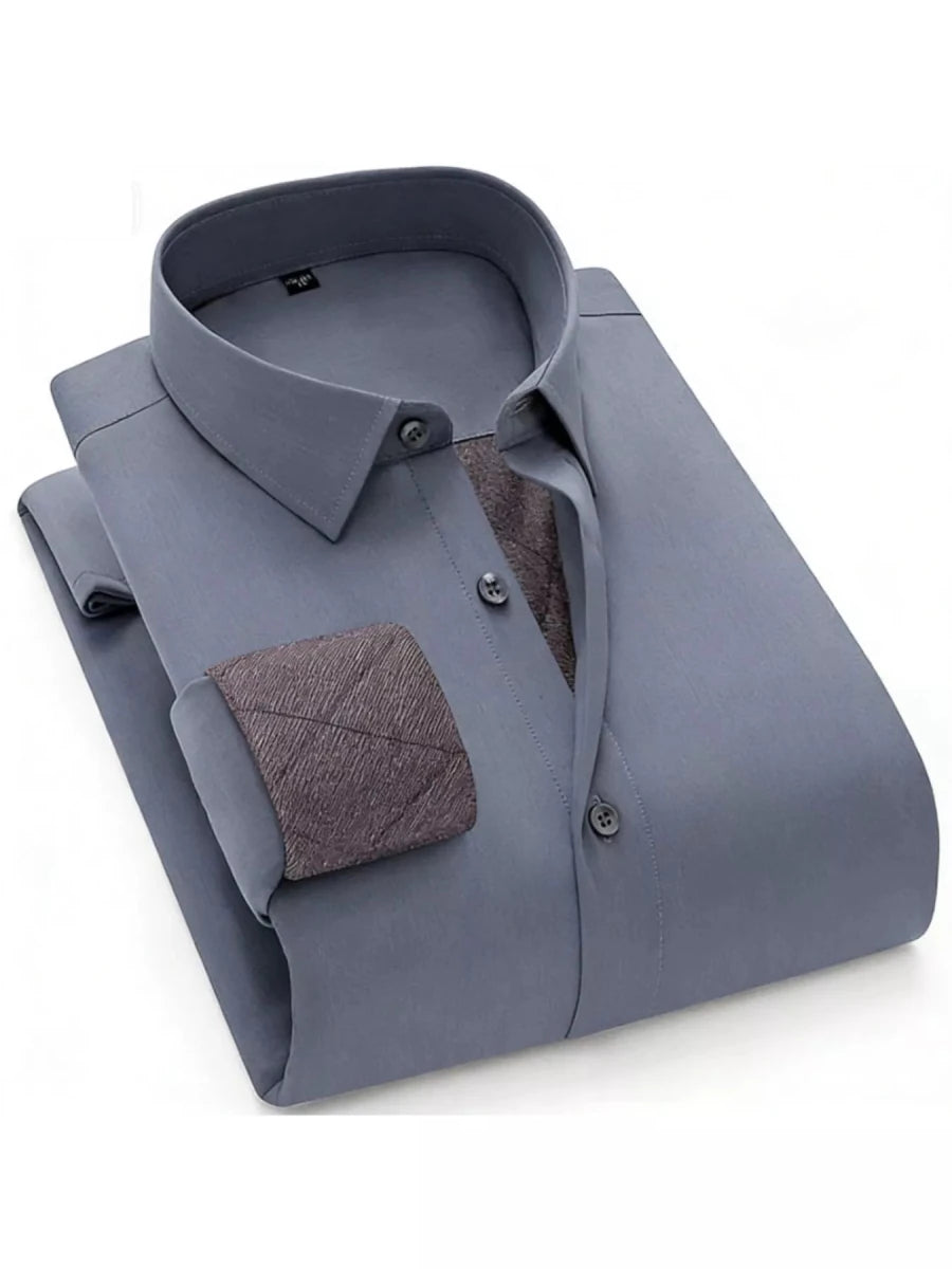 Men's Full Size Slim Fit Long Sleeve Shirt Plus Size - Wow Store