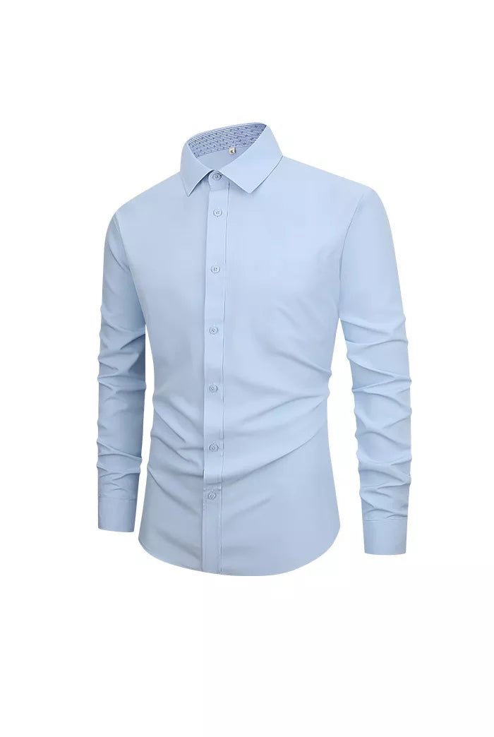 Men's Full Size Slim Fit Long Sleeve Shirt Plus Size - Wow Store