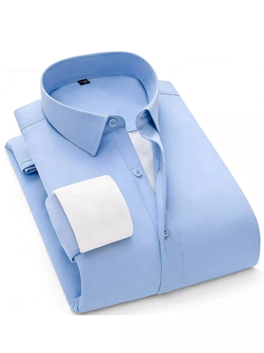 Men's Full Size Slim Fit Long Sleeve Shirt Plus Size - Wow Store