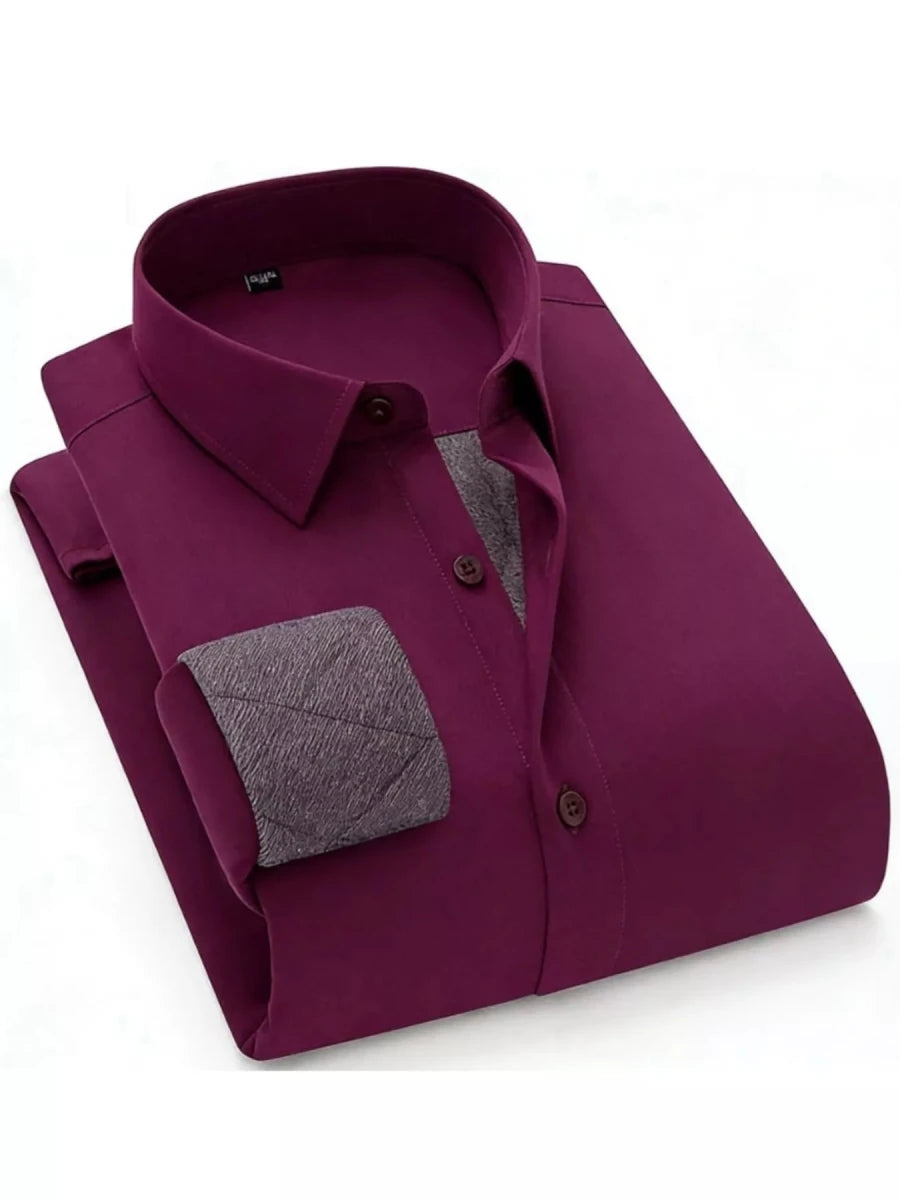 Men's Full Size Slim Fit Long Sleeve Shirt Plus Size - Wow Store