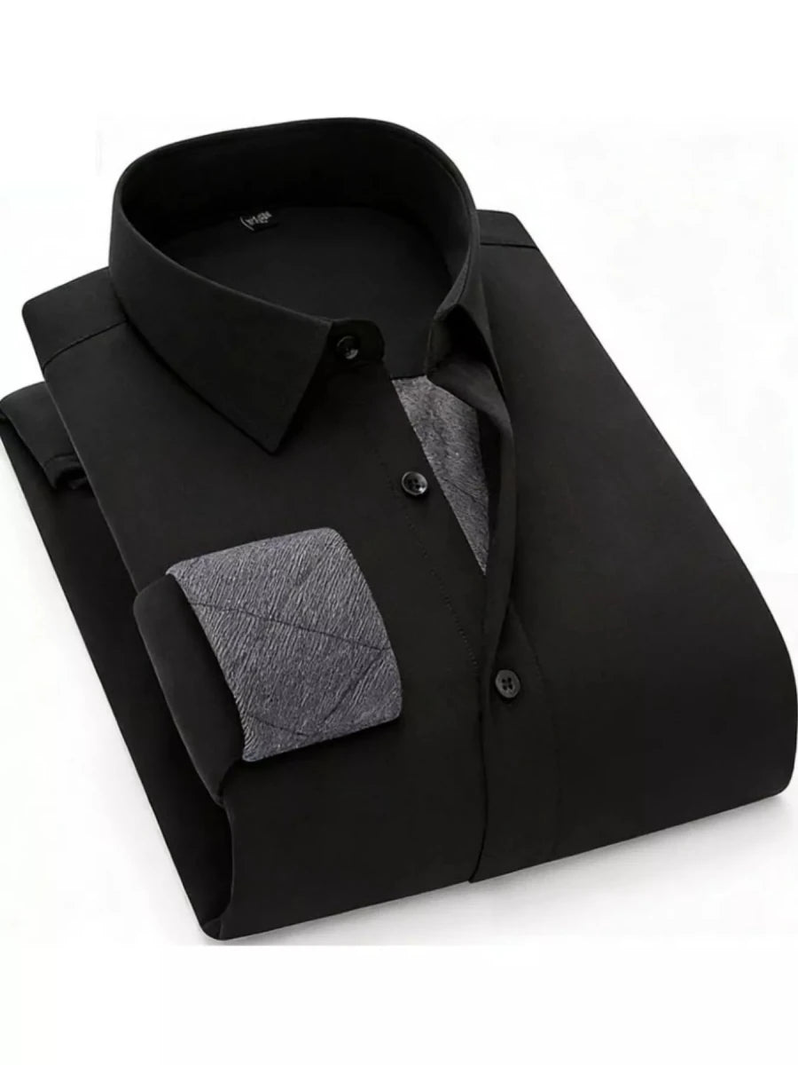 Men's Full Size Slim Fit Long Sleeve Shirt Plus Size - Wow Store