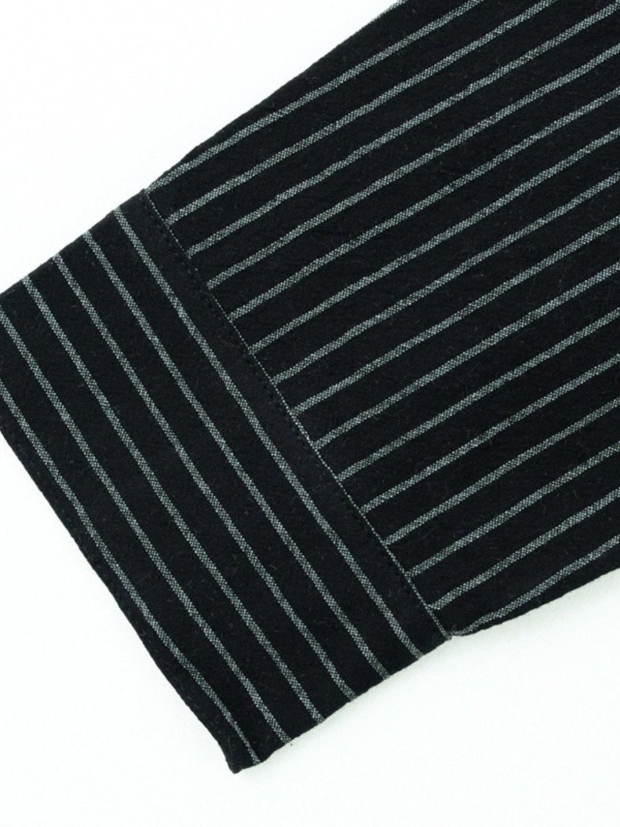 Men's Full Size Striped Long Sleeve Shirt Plus Size - WowStore.live