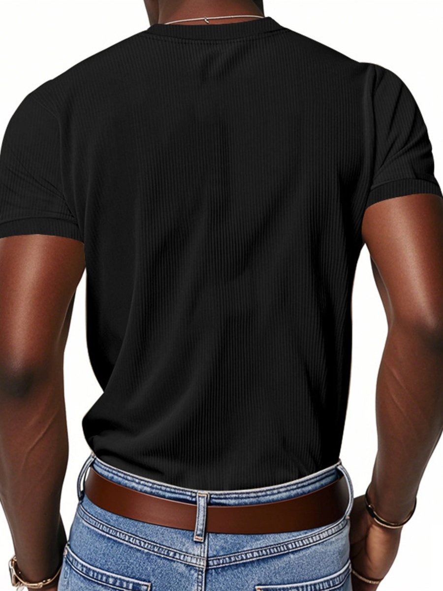 Men's Full Size V-Neck Slim Fit T-Shirt Plus Size - WowStore.live