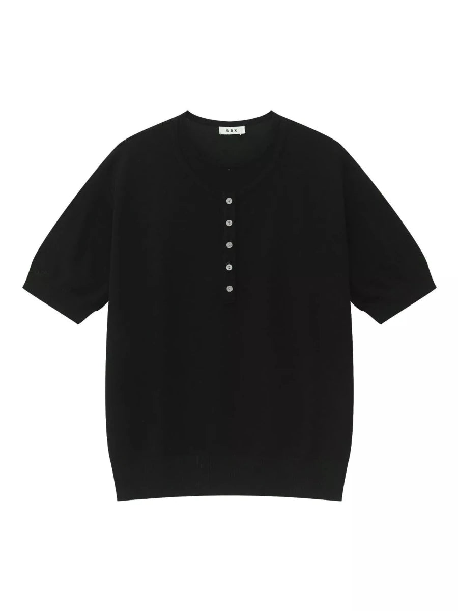 Men's Henley T-Shirt with Button Detail - WowStore.live