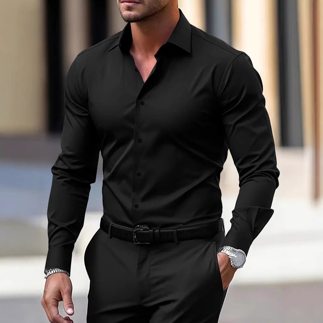 Men's Long-Sleeve Button-Up Shirt, 7 Colours — view 3