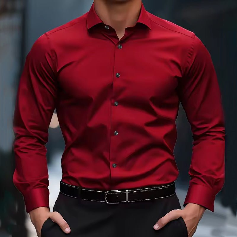 Men's Long-Sleeve Button-Up Shirt, 7 Colours — view 14