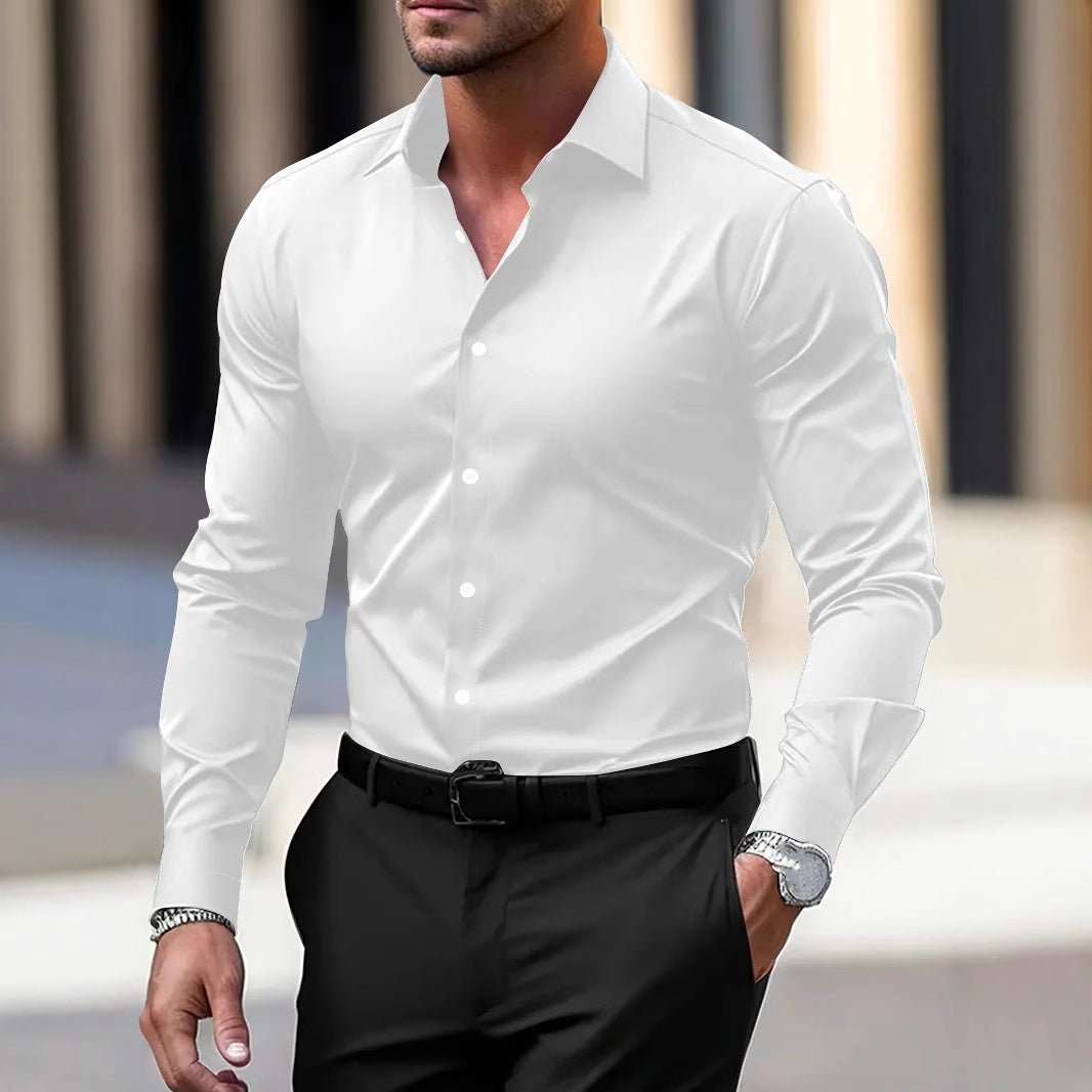 Men's Long-Sleeve Button-Up Shirt, 7 Colours — view 2