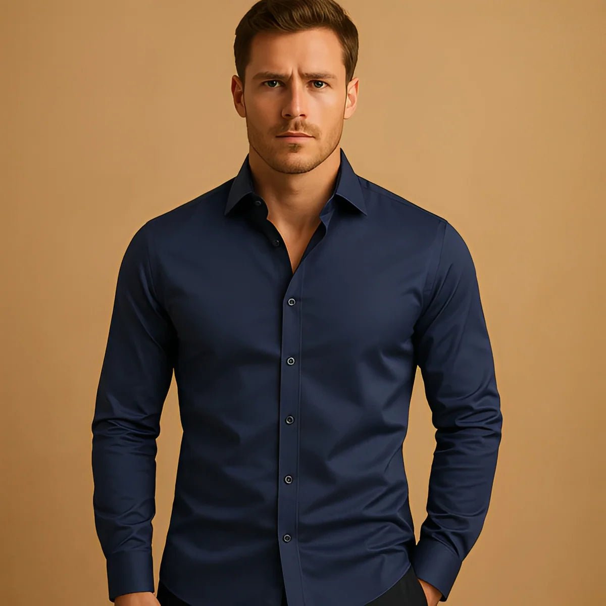 Men's Long-Sleeve Button-Up Shirt, 7 Colours — view 8