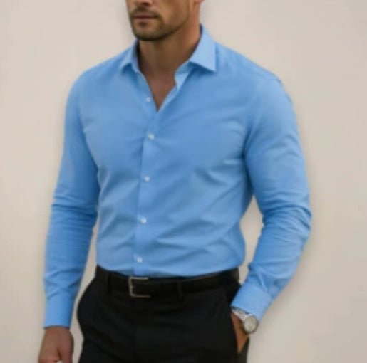Men's Long-Sleeve Button-Up Shirt, 7 Colours — view 12