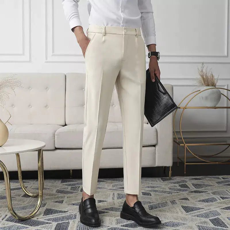 Men's Non - Iron Slim Fit Business Pants - Wrinkle - Resistant Office Trousers | wowstore.live - Wow Store