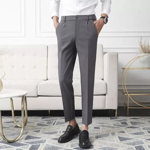 Men's Non - Iron Slim Fit Business Pants - Wrinkle - Resistant Office Trousers | wowstore.live - Wow Store