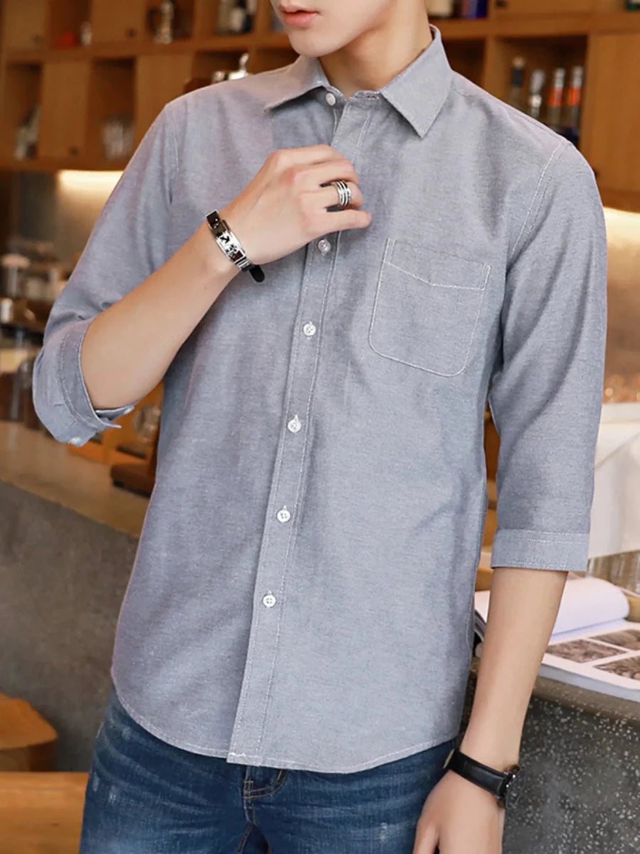 Men's Plus Size Casual Button Up Shirt - WowStore.live
