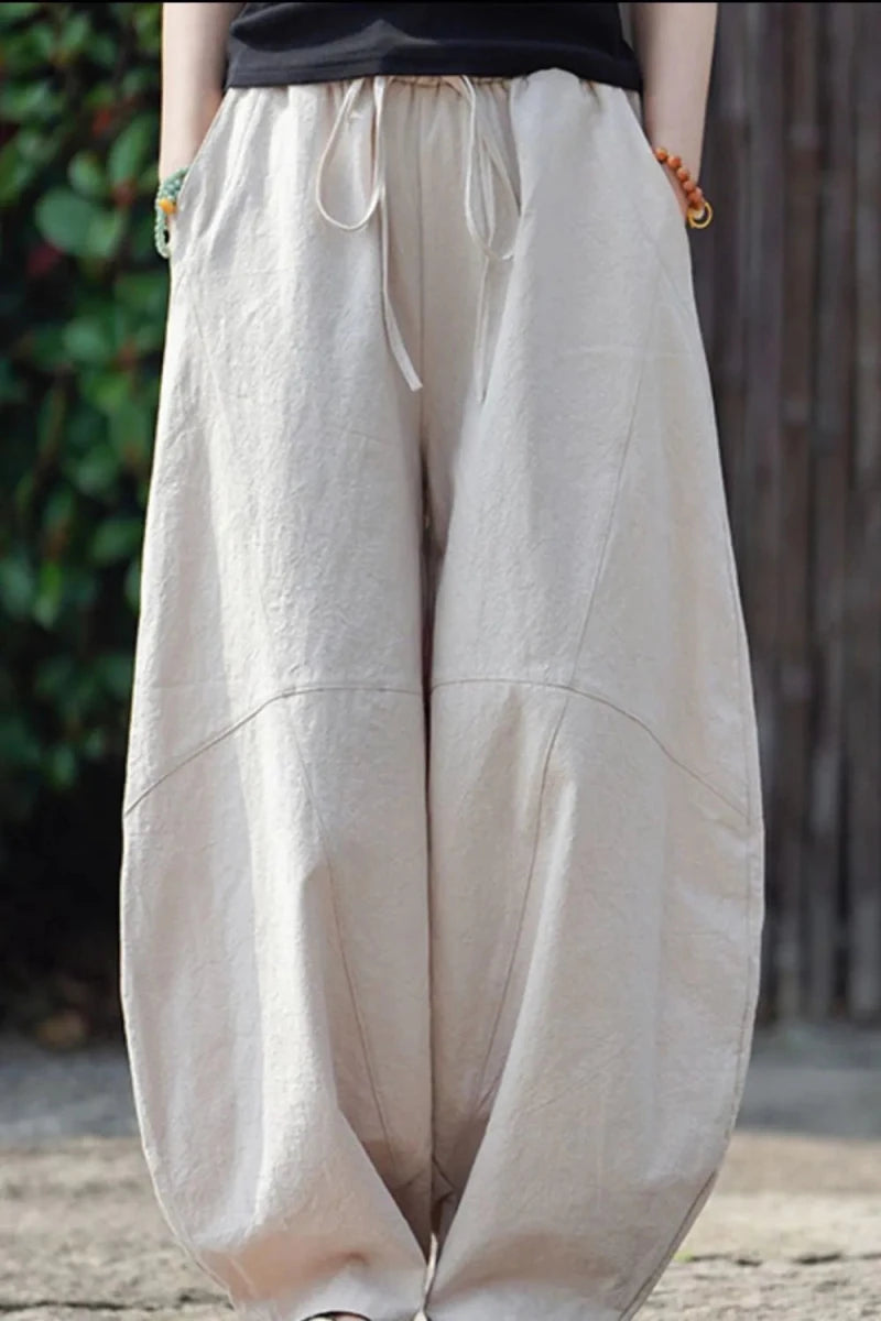 Men's Plus Size Casual Drawstring Wide Leg Pants - WowStore.live