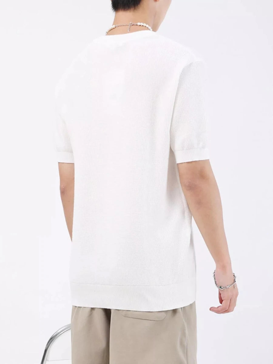 Men's Plus Size Casual Knit Henley T-Shirt - WowStore.live