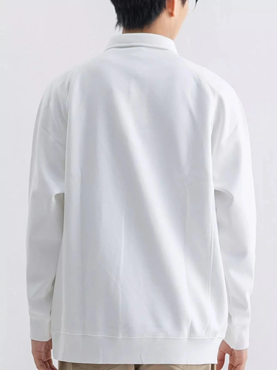 Men's Plus Size Casual Long Sleeve Polo - WowStore.live