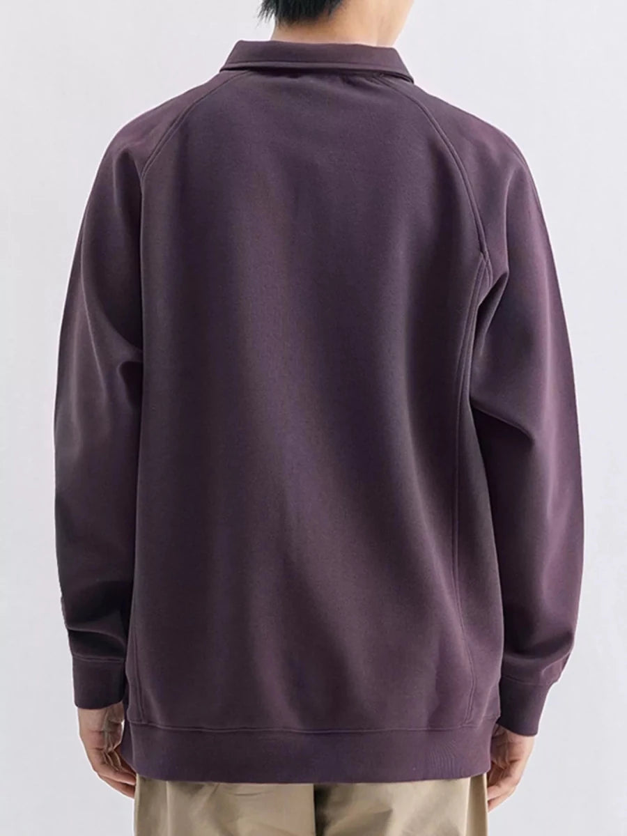 Men's Plus Size Casual Long Sleeve Polo - WowStore.live