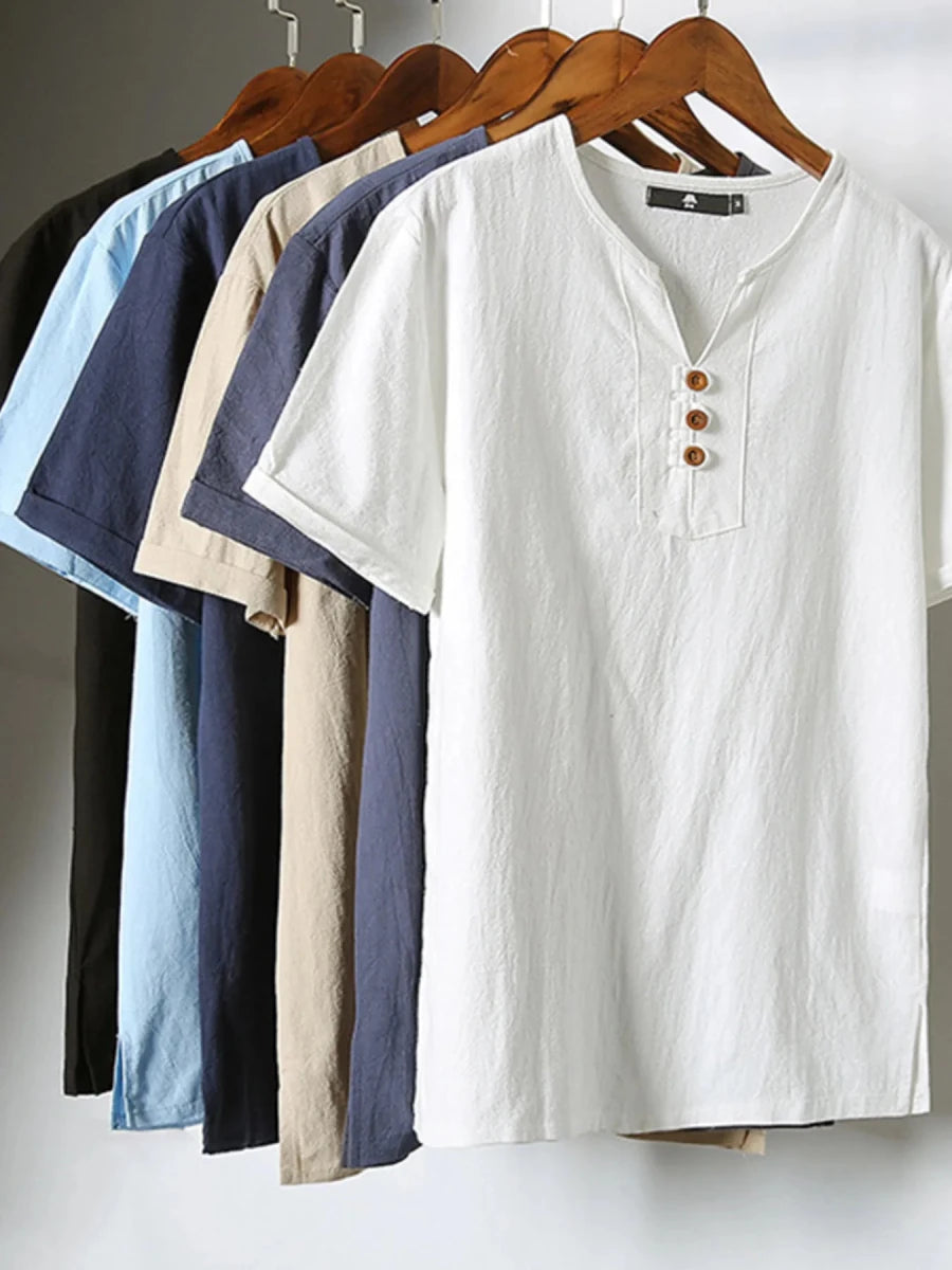 Men's Plus Size Casual Short Sleeve Shirt - WowStore.live