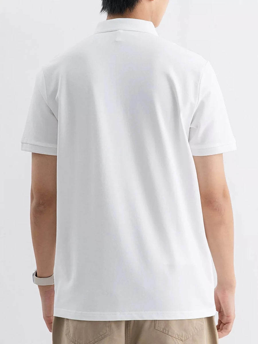 Men's Plus Size Solid Color Short Sleeve Polo - WowStore.live