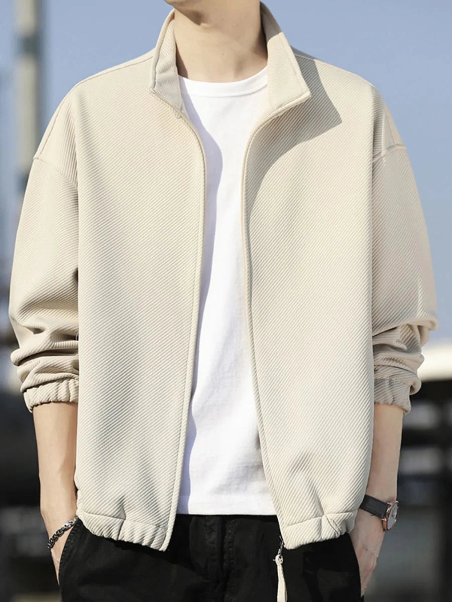 Men's Plus Size Zip Up Long Sleeve Jacket - Wow Store