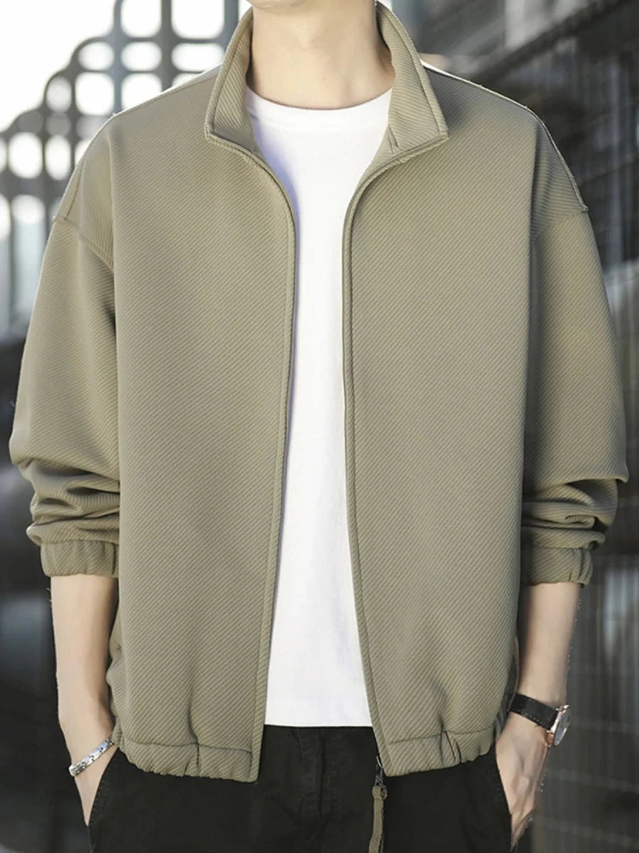Men's Plus Size Zip Up Long Sleeve Jacket - Wow Store