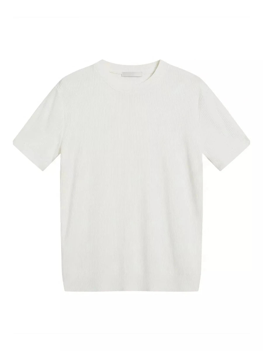 Men's Ribbed Knit Short Sleeve T-Shirt - WowStore.live