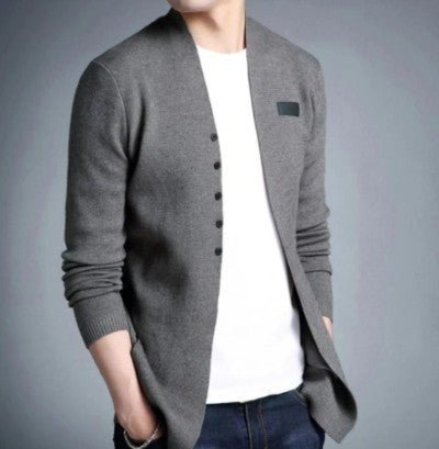 Mens Slim Fit Cardigan with Button Design - Wow Store