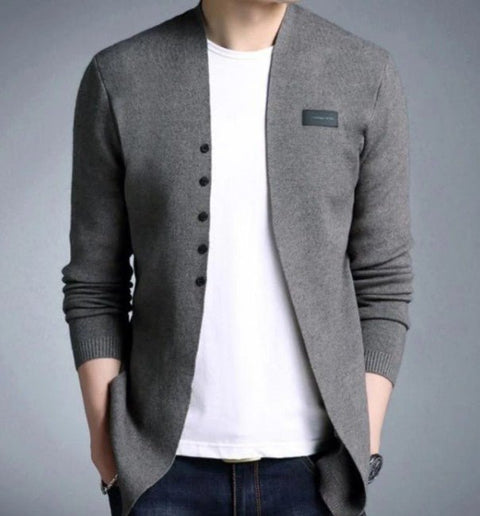 Mens Slim Fit Cardigan with Button Design - Wow Store