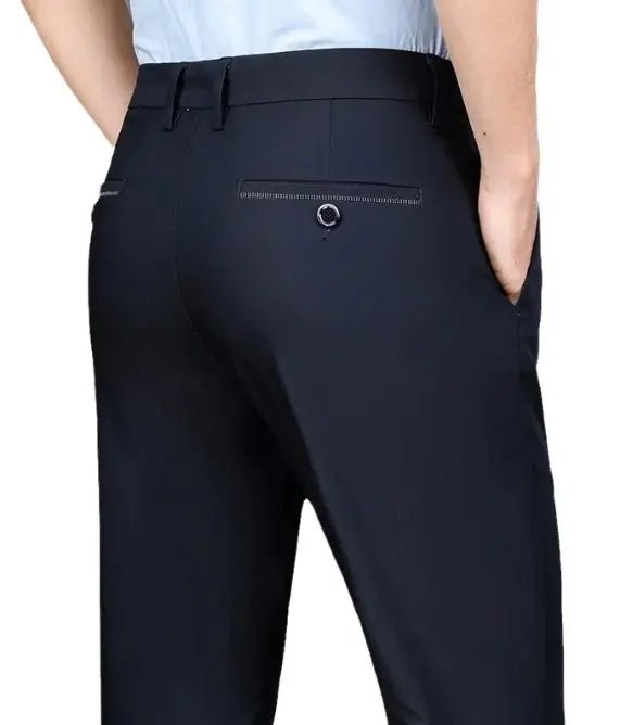 Men's Wrinkle - Free Performance Casual Pants - Non - Iron Stretch Trousers | wowstore.live - Wow Store