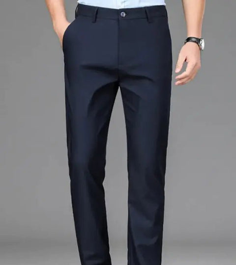 Men's Wrinkle - Free Performance Casual Pants - Non - Iron Stretch Trousers | wowstore.live - Wow Store