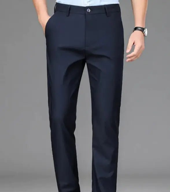 Men's Wrinkle - Free Performance Casual Pants - Non - Iron Stretch Trousers | wowstore.live - Wow Store