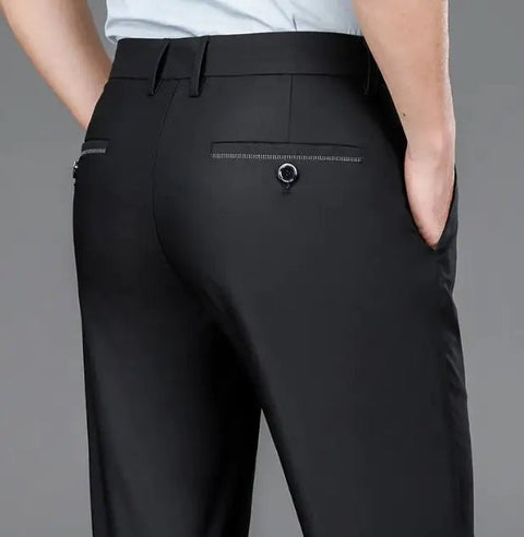 Men's Wrinkle - Free Performance Casual Pants - Non - Iron Stretch Trousers | wowstore.live - Wow Store