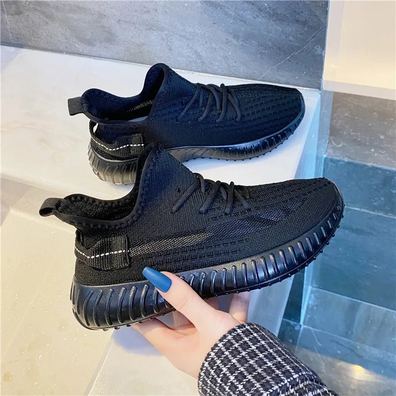 Mesh Lace - Up Platform Athletic Shoes - Wow Store