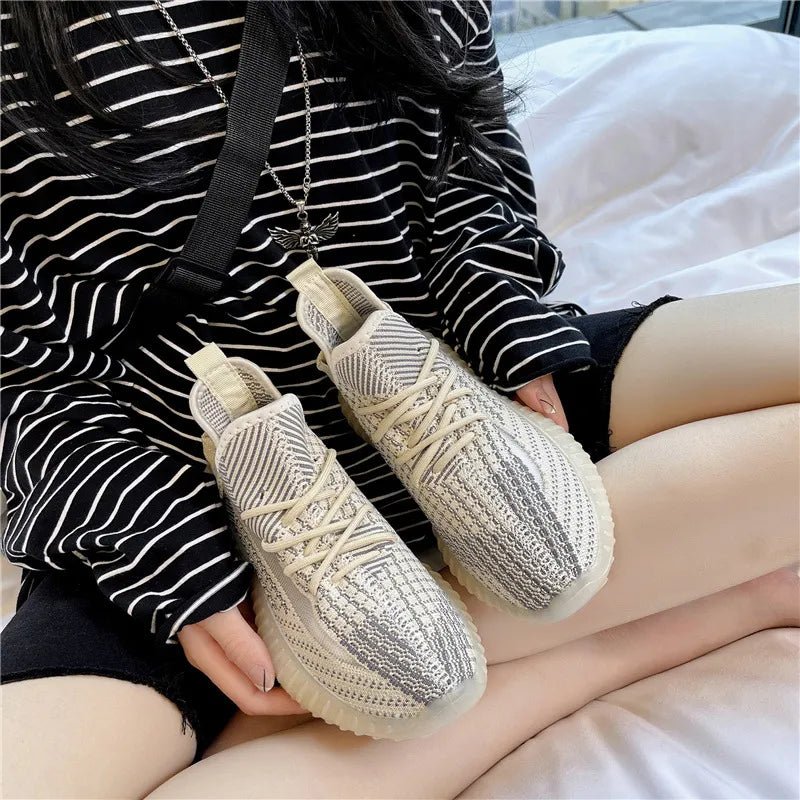 Mesh Lace - Up Platform Athletic Shoes - Wow Store