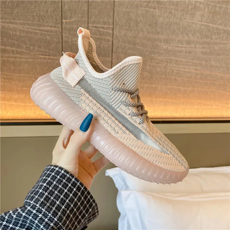 Mesh Lace - Up Platform Athletic Shoes - Wow Store