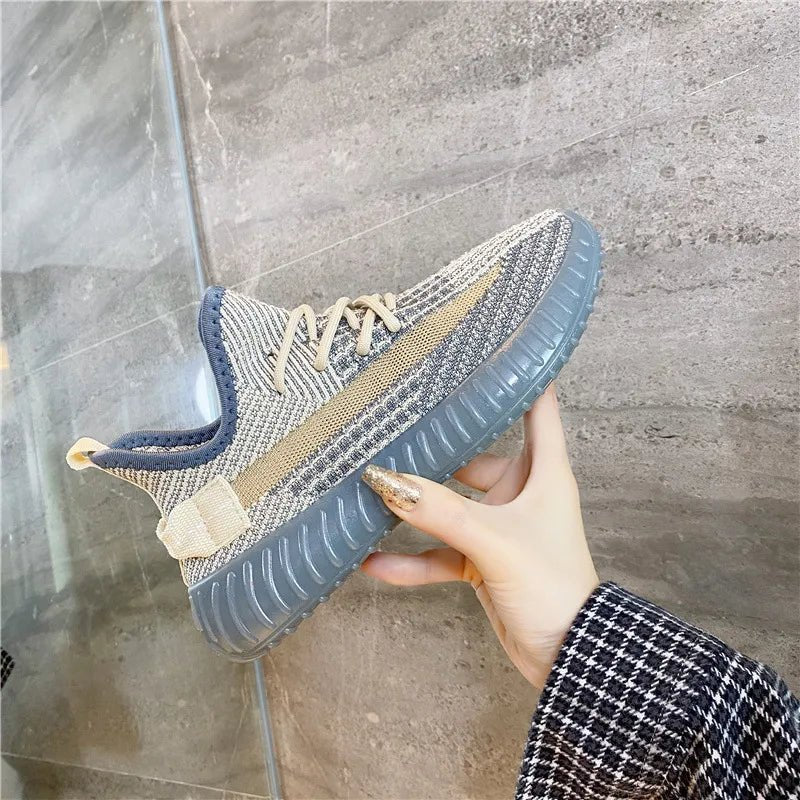 Mesh Lace - Up Platform Athletic Shoes - Wow Store