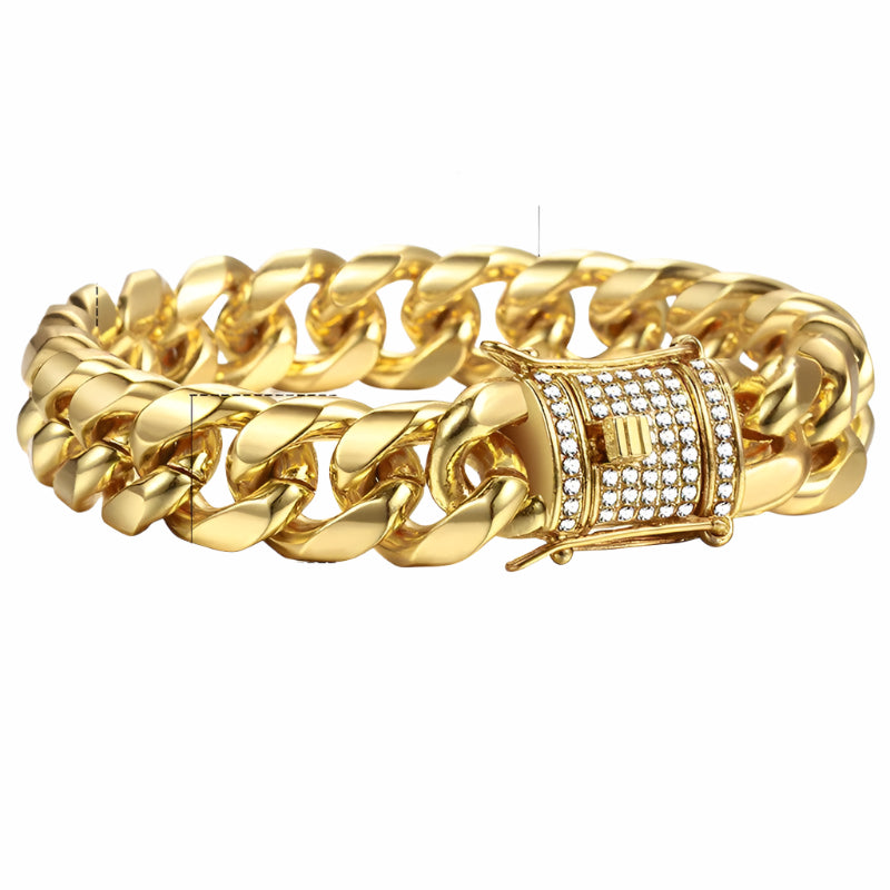 Miami Gold Curb Cuban Bracelet - Wow Store