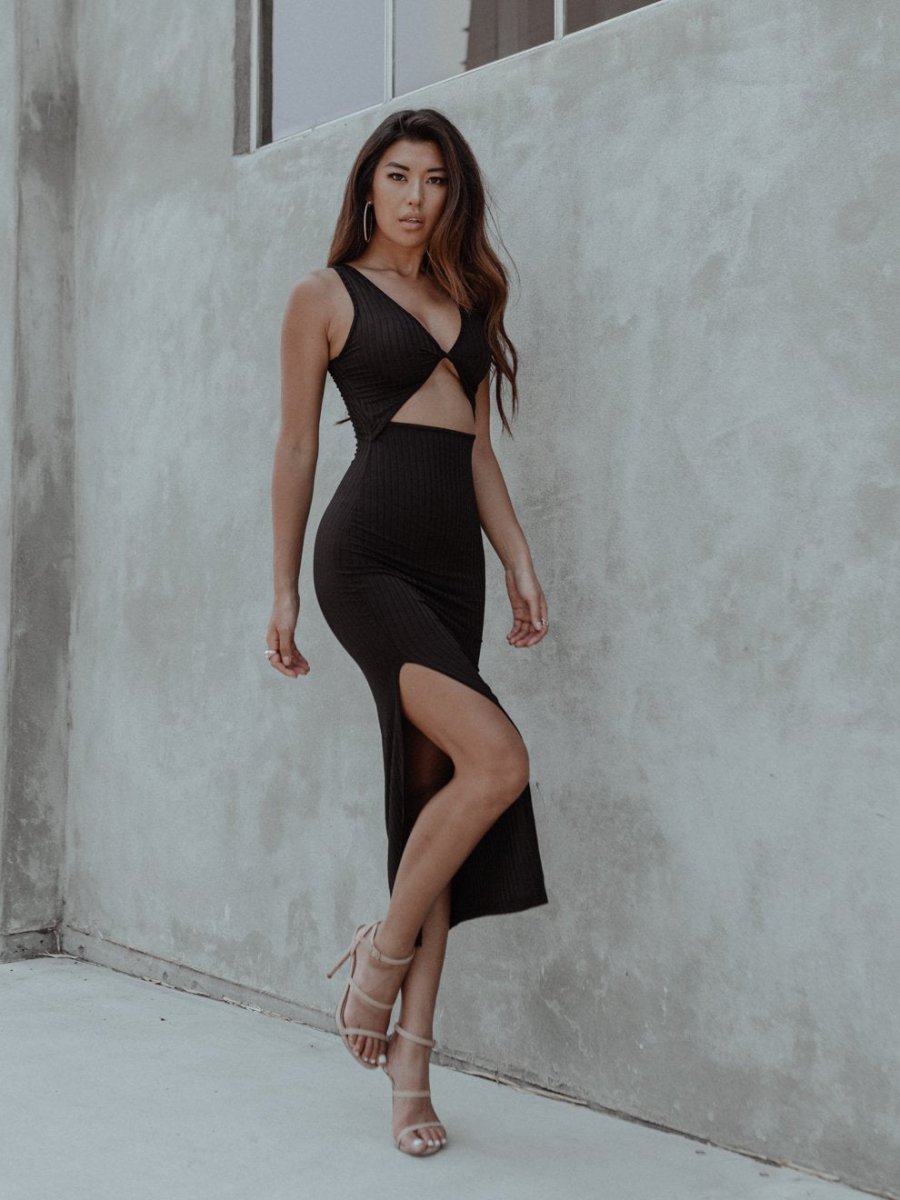 Milan Cut - out Black Dress - Wow Store