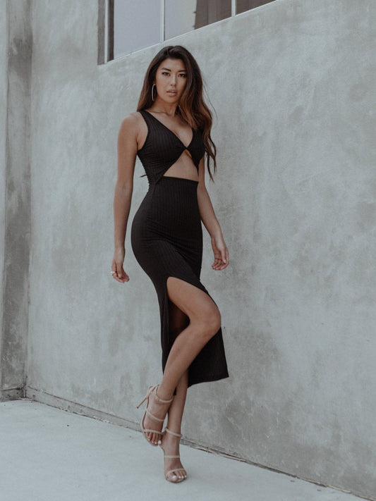 Milan Cut - out Black Dress - Wow Store