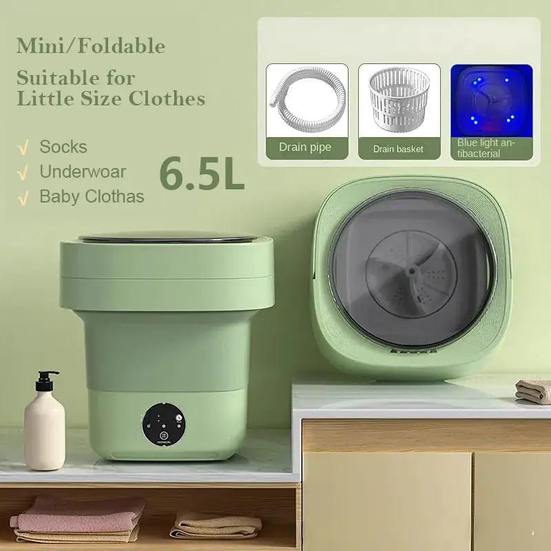 Mini Foldable Washing Machine Portable Mini Socks Underwear Panties Washing Machine Big Capacity 3 Models With Spinning Dry Gadgets - Wow Store