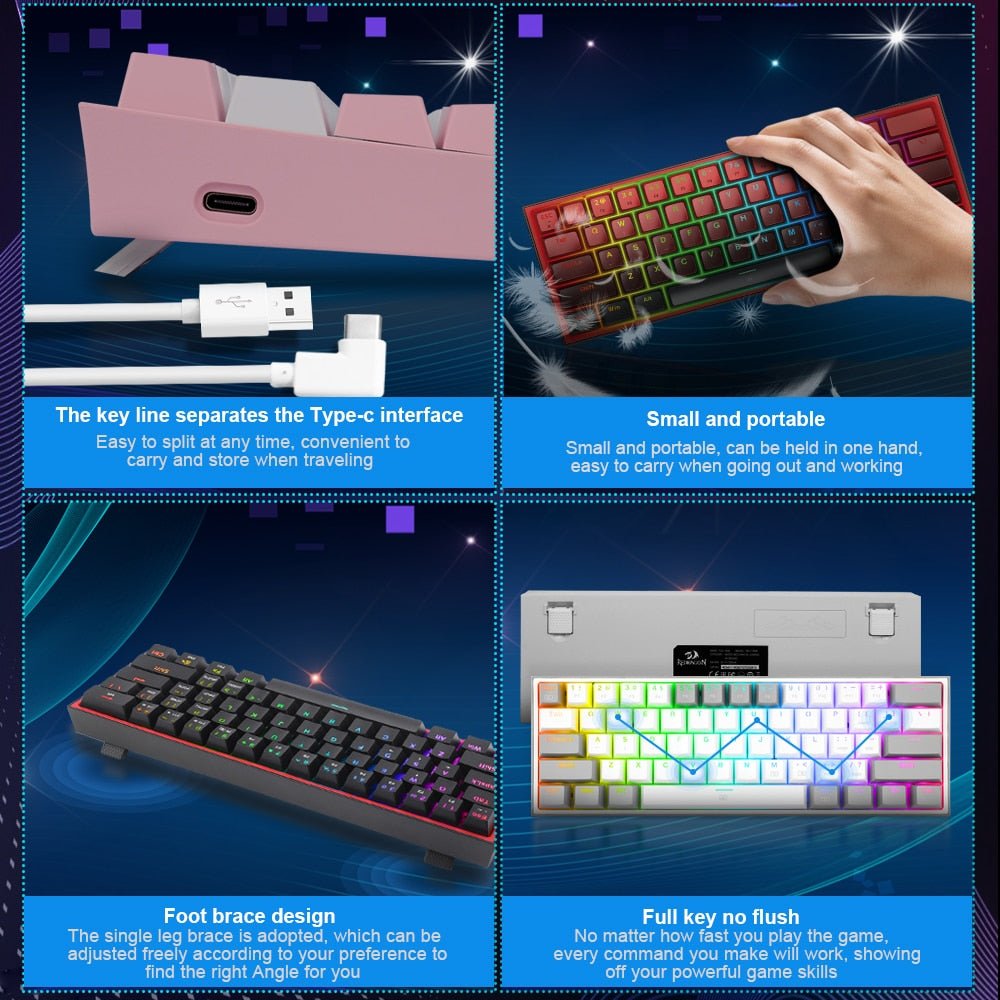 Mini Mechanical Gaming Wired Keyboard - Wow Store