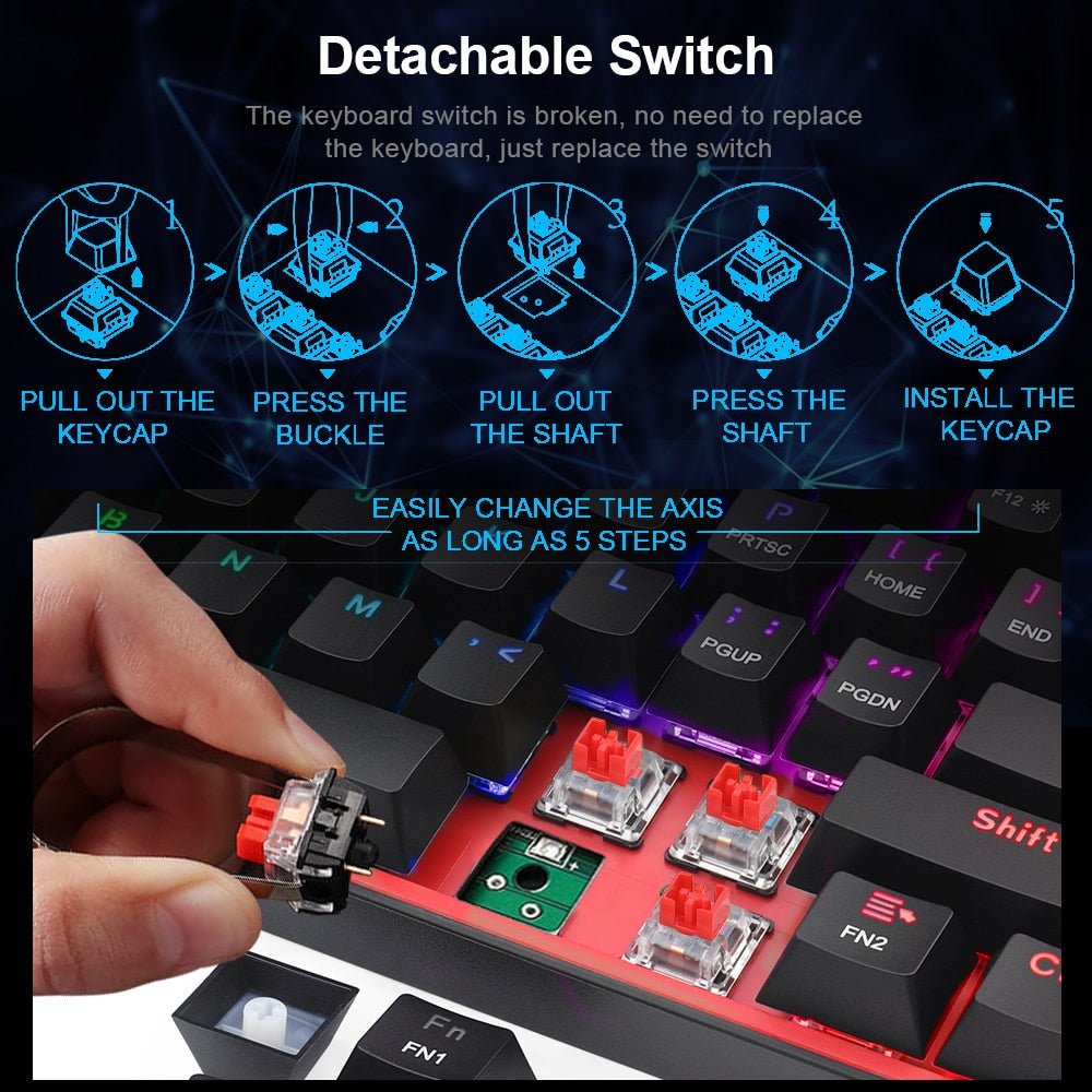 Mini Mechanical Gaming Wired Keyboard - Wow Store