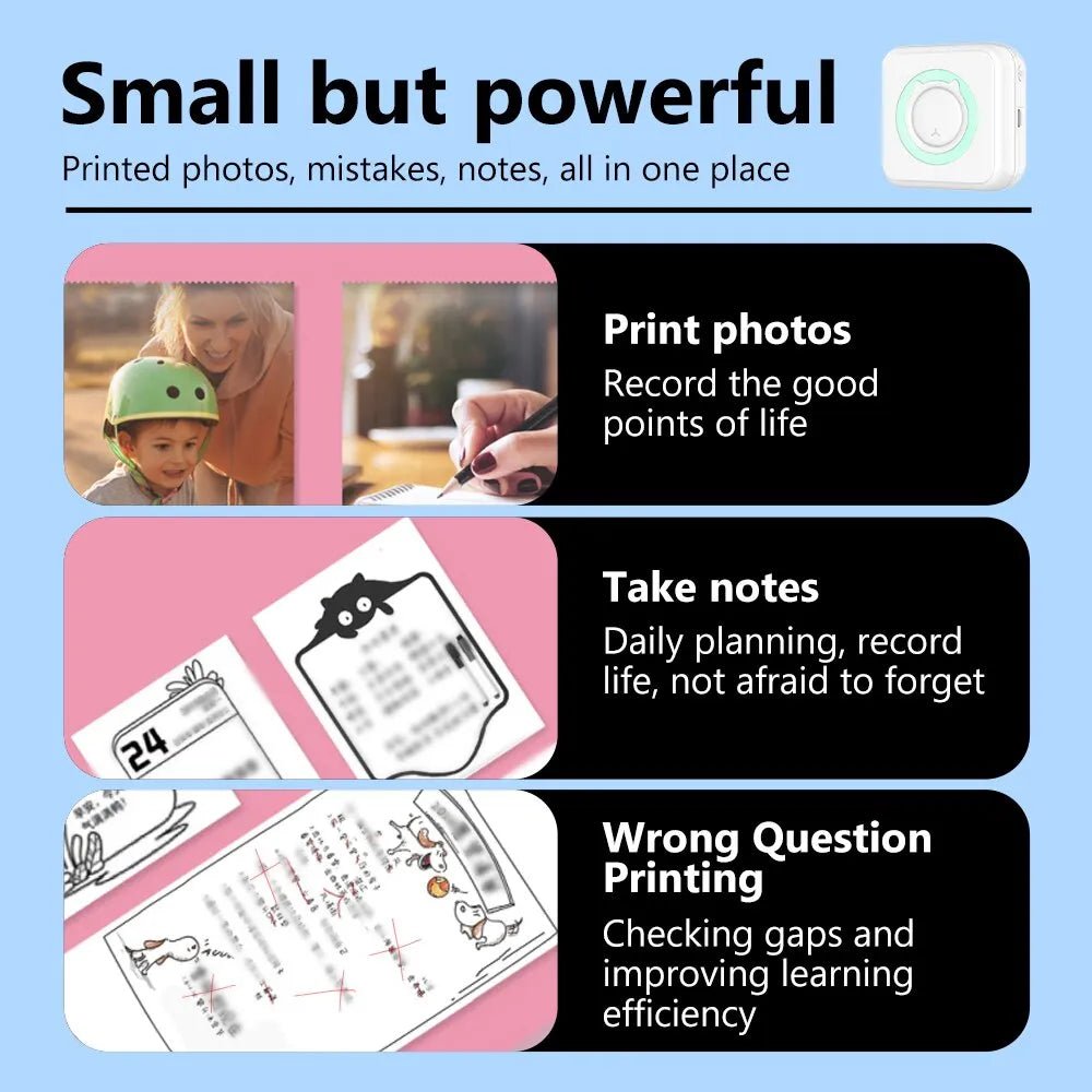Mini Printer Portable Thermal Stickers - Wow Store