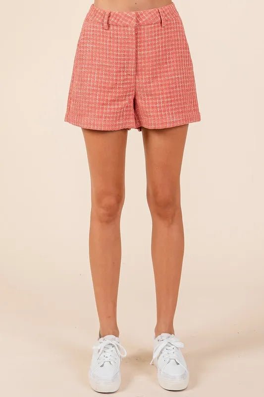 Mittoshop Tweed Classic Shorts with Side Pockets - WowStore.live