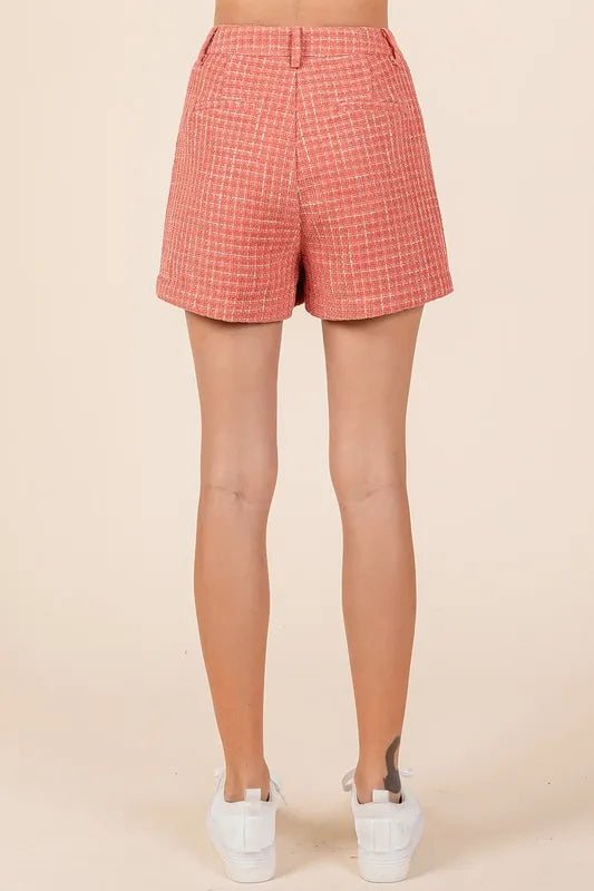 Mittoshop Tweed Classic Shorts with Side Pockets - WowStore.live