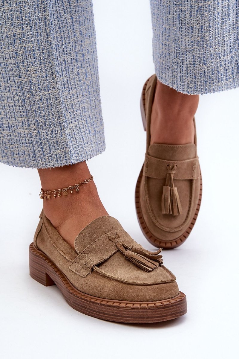 Moccasins styled with casual outfit